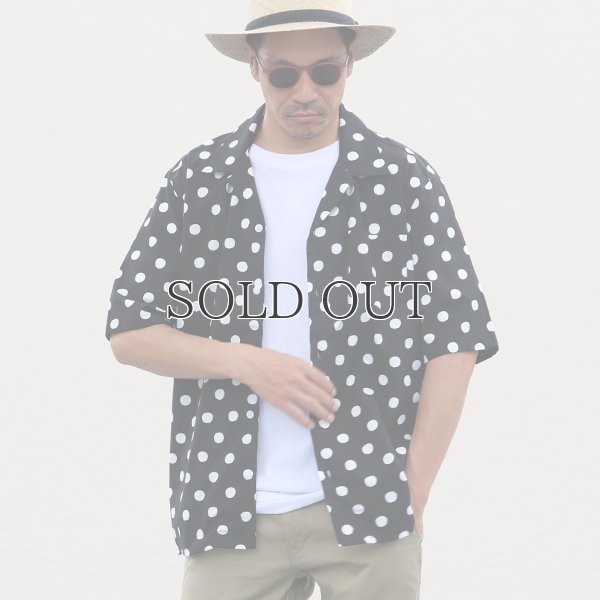 画像3: コットンレーヨン BIG DOT柄  オープンカラー ハーフスリーブシャツ【MADE IN JAPAN】『日本製』/ Upscape Audience