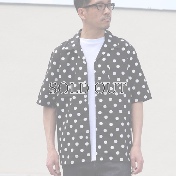 画像6: コットンレーヨン BIG DOT柄  オープンカラー ハーフスリーブシャツ【MADE IN JAPAN】『日本製』/ Upscape Audience
