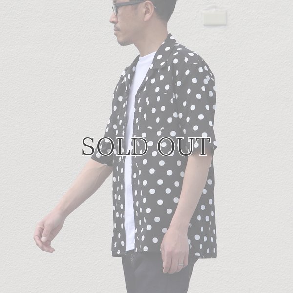 画像8: コットンレーヨン BIG DOT柄  オープンカラー ハーフスリーブシャツ【MADE IN JAPAN】『日本製』/ Upscape Audience