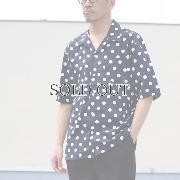 画像4: コットンレーヨン BIG DOT柄  オープンカラー ハーフスリーブシャツ【MADE IN JAPAN】『日本製』/ Upscape Audience