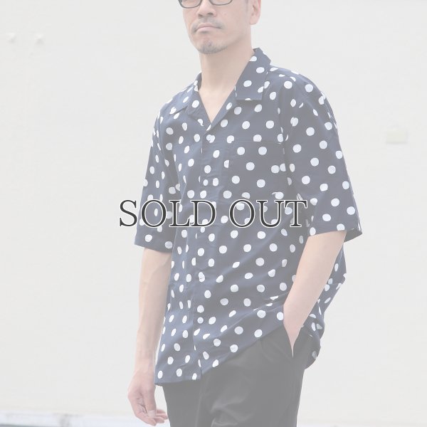 画像7: コットンレーヨン BIG DOT柄  オープンカラー ハーフスリーブシャツ【MADE IN JAPAN】『日本製』/ Upscape Audience