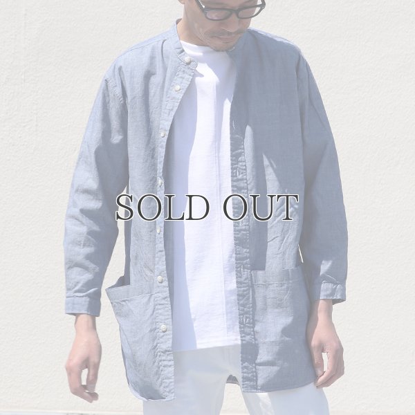 画像3: ミラクルコットンダンガリー  バンドカラーツール ポケシャツ『日本製』Upscape Audience