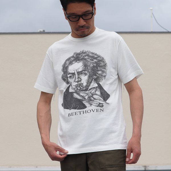 画像2: 16/1吊編天竺 Beethoven プリント 半袖 Tee【MADE IN TOKYO】『東京製』/ Upscape Audience