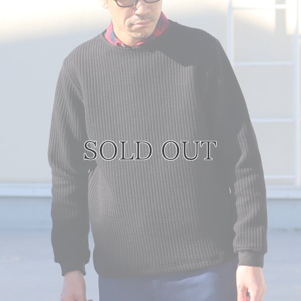 画像3: 「尾州」ストライプキルト クルーネック プルオーバー【MADE IN JAPAN】『日本製』 / Upscape Audience