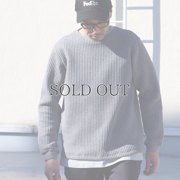 画像3: 「尾州」ストライプキルト クルーネック プルオーバー【MADE IN JAPAN】『日本製』 / Upscape Audience