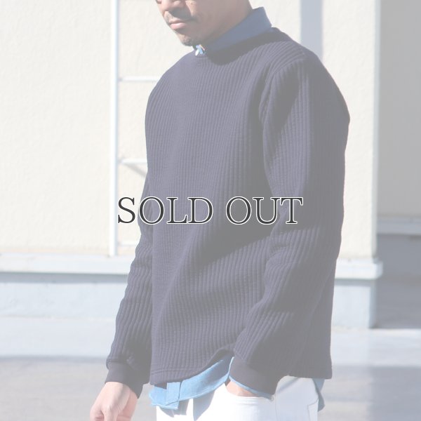 画像4: 「尾州」ストライプキルト クルーネック プルオーバー【MADE IN JAPAN】『日本製』 / Upscape Audience