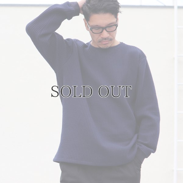 画像6: 「尾州」ストライプキルト クルーネック プルオーバー【MADE IN JAPAN】『日本製』 / Upscape Audience