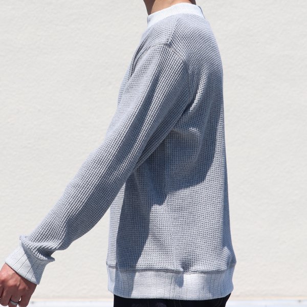 画像15: ビッグワッフル モックネック ニットソー【MADE IN JAPAN】『日本製』 / Upscape Audience