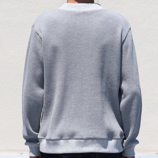 画像16: ビッグワッフル モックネック ニットソー【MADE IN JAPAN】『日本製』 / Upscape Audience