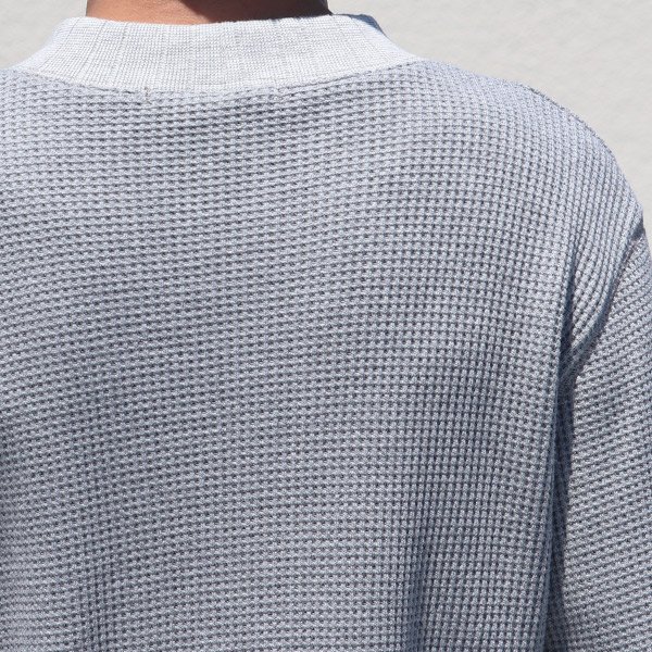 画像19: ビッグワッフル モックネック ニットソー【MADE IN JAPAN】『日本製』 / Upscape Audience