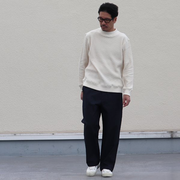 画像11: ビッグワッフル モックネック ニットソー【MADE IN JAPAN】『日本製』 / Upscape Audience