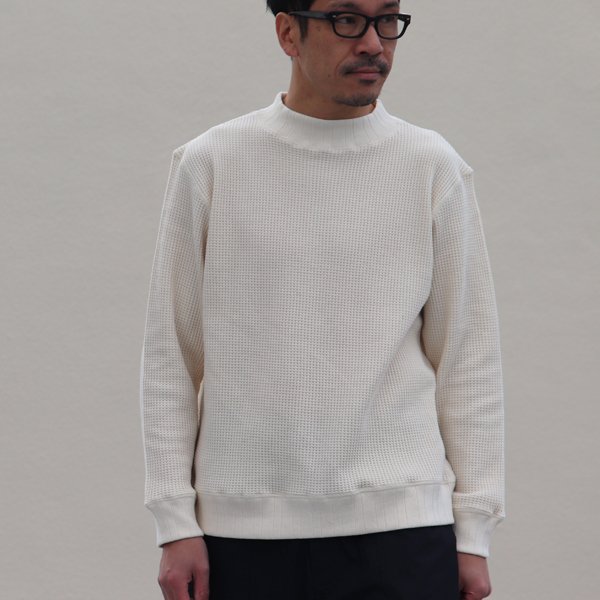 画像8: ビッグワッフル モックネック ニットソー【MADE IN JAPAN】『日本製』 / Upscape Audience