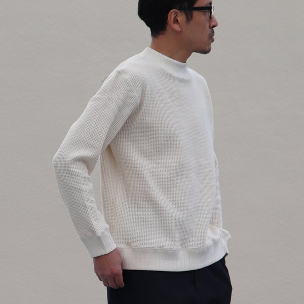 画像10: ビッグワッフル モックネック ニットソー【MADE IN JAPAN】『日本製』 / Upscape Audience