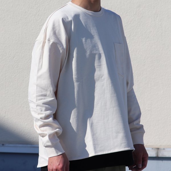 画像13: VORTEX 8オンス(MVS天竺) インバーテッドプリーツ ボクシーAライン 長袖Tee【MADE IN JAPAN】『日本製』/ Upscape Audience