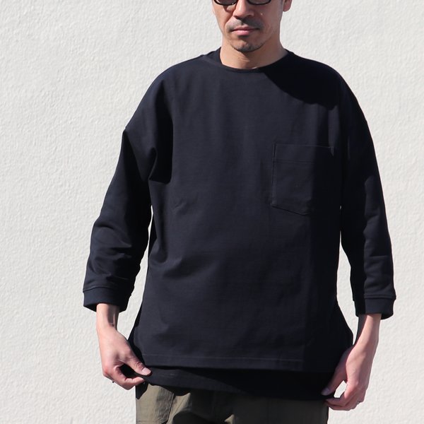 画像5: VORTEX 8オンス（MVS天竺）サイドスリット 七分袖 ボクシーTee【MADE IN JAPAN】『日本製』/ Upscape Audience