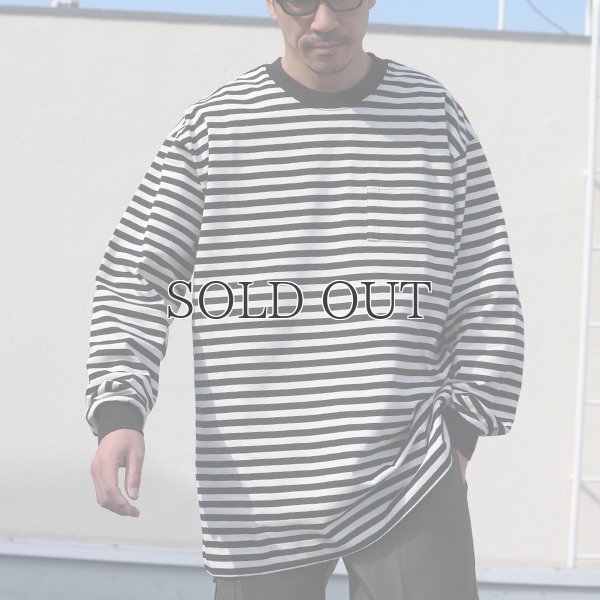 画像3: VORTEX 8オンス（MVS天竺）ロシアンボーダークルーネック 長袖Tee『MADE IN JAPAN』『日本製』 / Upscape Audience