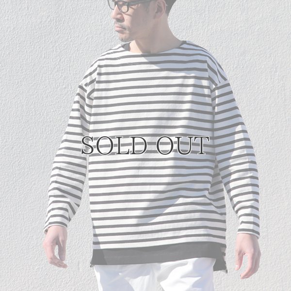 画像8: Basque10オンス（バスク天竺）フレンチボーダー ボートネック BOX Tee【MADE IN JAPAN】『日本製』/ Upscape Audience