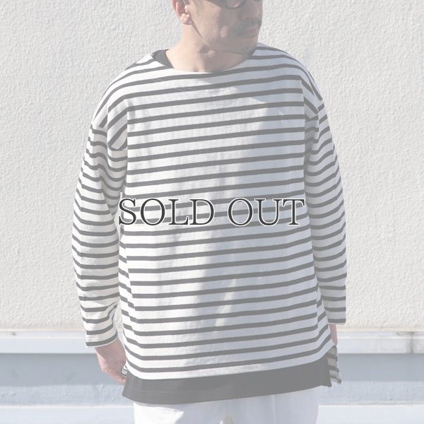 画像10: Basque10オンス（バスク天竺）フレンチボーダー ボートネック BOX Tee【MADE IN JAPAN】『日本製』/ Upscape Audience