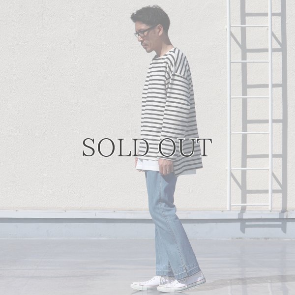 画像5: Basque10オンス（バスク天竺）フレンチボーダー ボートネック BOX Tee【MADE IN JAPAN】『日本製』/ Upscape Audience