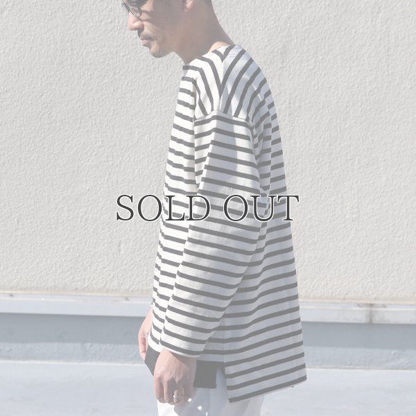 画像13: Basque10オンス（バスク天竺）フレンチボーダー ボートネック BOX Tee【MADE IN JAPAN】『日本製』/ Upscape Audience