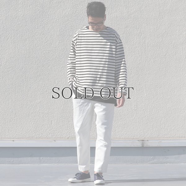 画像14: Basque10オンス（バスク天竺）フレンチボーダー ボートネック BOX Tee【MADE IN JAPAN】『日本製』/ Upscape Audience