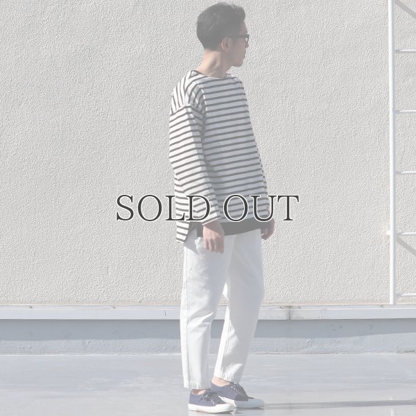 画像15: Basque10オンス（バスク天竺）フレンチボーダー ボートネック BOX Tee【MADE IN JAPAN】『日本製』/ Upscape Audience