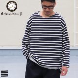 Basque10オンス（バスク天竺）フレンチボーダー ボートネック BOX Tee【MADE IN JAPAN】『日本製』/ Upscape Audience