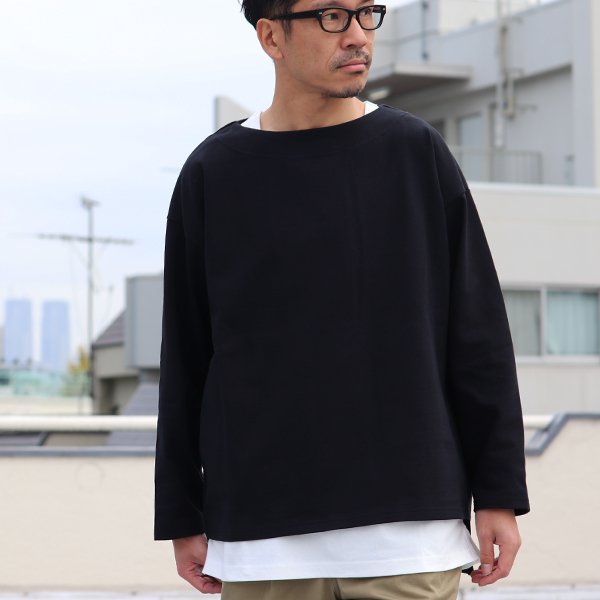画像16: Basque10オンス（バスク天竺）フレンチボーダー ボートネック BOX Tee【MADE IN JAPAN】『日本製』/ Upscape Audience