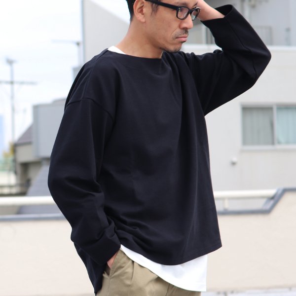 画像17: Basque10オンス（バスク天竺）フレンチボーダー ボートネック BOX Tee【MADE IN JAPAN】『日本製』/ Upscape Audience