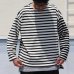 画像3: Basque10オンス（バスク天竺）フレンチボーダー ボートネック BOX Tee【MADE IN JAPAN】『日本製』/ Upscape Audience