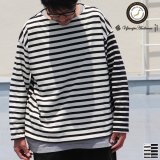 Basque10オンス（バスク天竺）フレンチボーダー ボートネック BOX Tee【MADE IN JAPAN】『日本製』/ Upscape Audience