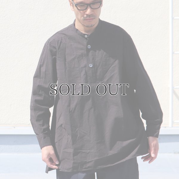 画像17: 馬布ヴィンテージフィニッシュバンドカラースクエアロングシャツ【MADE IN JAPAN】『日本製』/ Upscape Audience