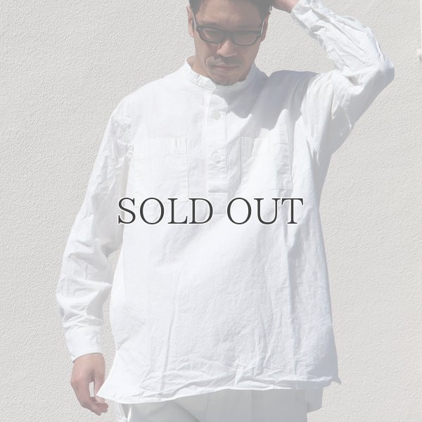 画像4: 馬布ヴィンテージフィニッシュバンドカラースクエアロングシャツ【MADE IN JAPAN】『日本製』/ Upscape Audience