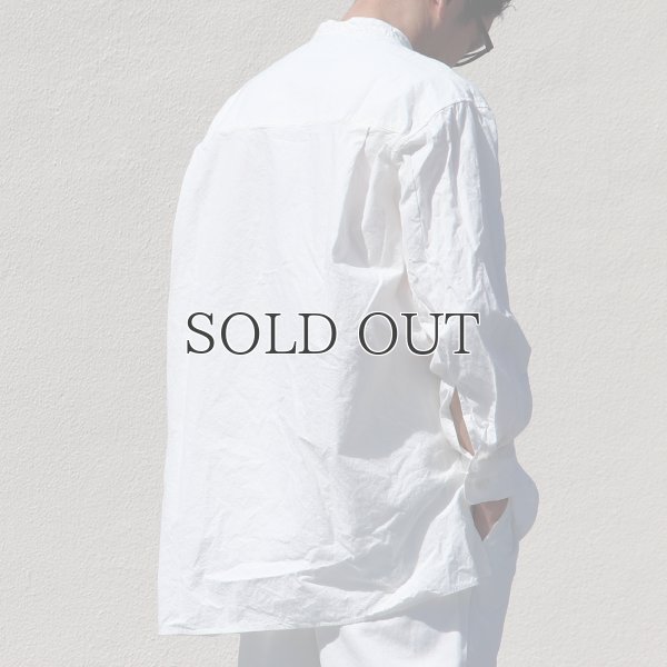 画像6: 馬布ヴィンテージフィニッシュバンドカラースクエアロングシャツ【MADE IN JAPAN】『日本製』/ Upscape Audience