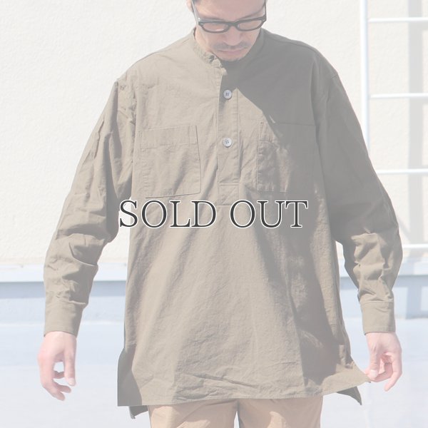 画像8: 馬布ヴィンテージフィニッシュバンドカラースクエアロングシャツ【MADE IN JAPAN】『日本製』/ Upscape Audience