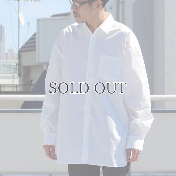 画像3: 70/30クロス ストレッチタイプライターレギュラーカラー L/S ボクシーシャツ【MADE IN JAPAN】『日本製』/ Upscape Audience