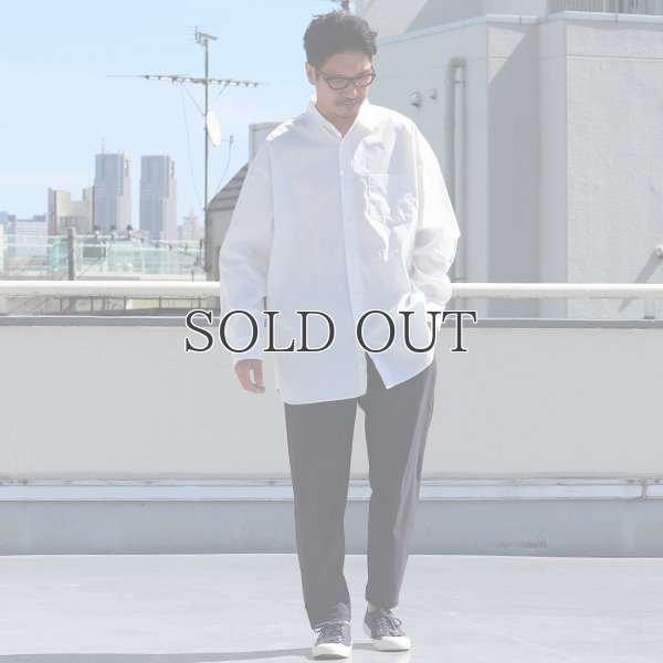 画像6: 70/30クロス ストレッチタイプライターレギュラーカラー L/S ボクシーシャツ【MADE IN JAPAN】『日本製』/ Upscape Audience