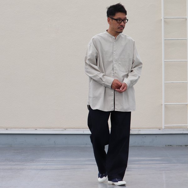 画像6: 6オンス オックスフォード バンドカラー L/S ボクシーシャツ【MADE IN JAPAN】『日本製』/ Upscape Audience