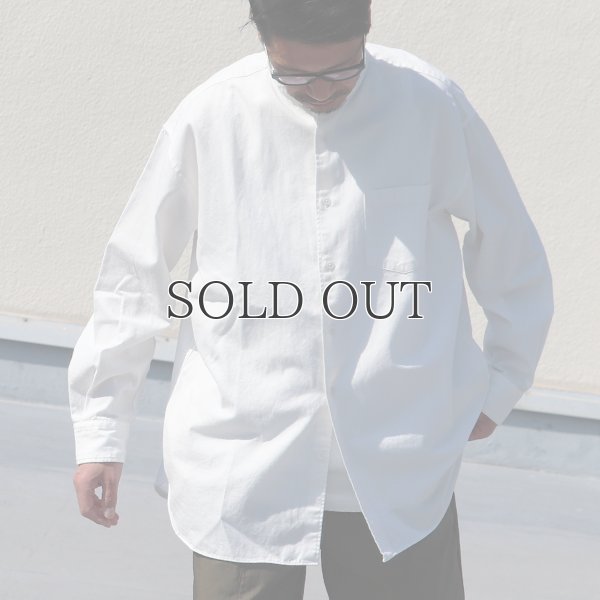 画像6: 6オンス オックスフォード バンドカラー L/S ボクシーシャツ【MADE IN JAPAN】『日本製』/ Upscape Audience