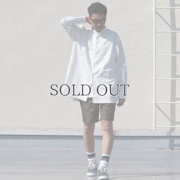 画像8: 6オンス オックスフォード バンドカラー L/S ボクシーシャツ【MADE IN JAPAN】『日本製』/ Upscape Audience