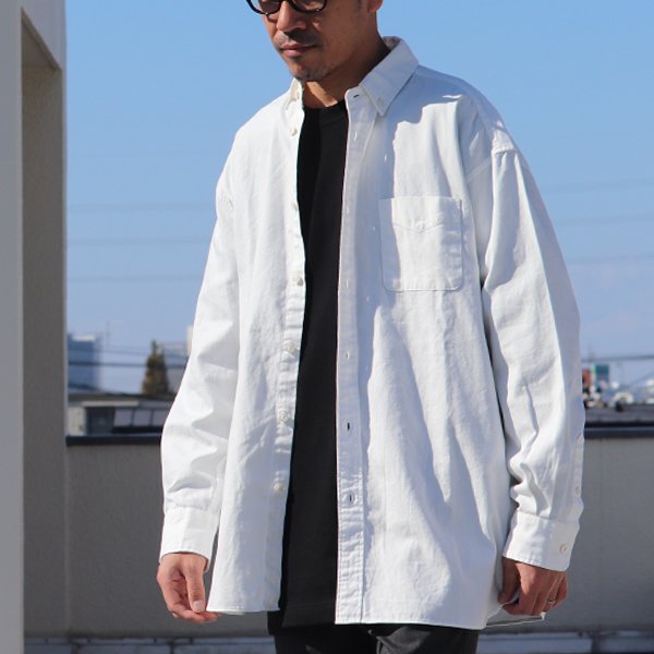 画像16: 6オンス オックスフォード ボタンダウン 長袖 ボクシーシャツ【MADE IN JAPAN】『日本製』/ Upscape Audience