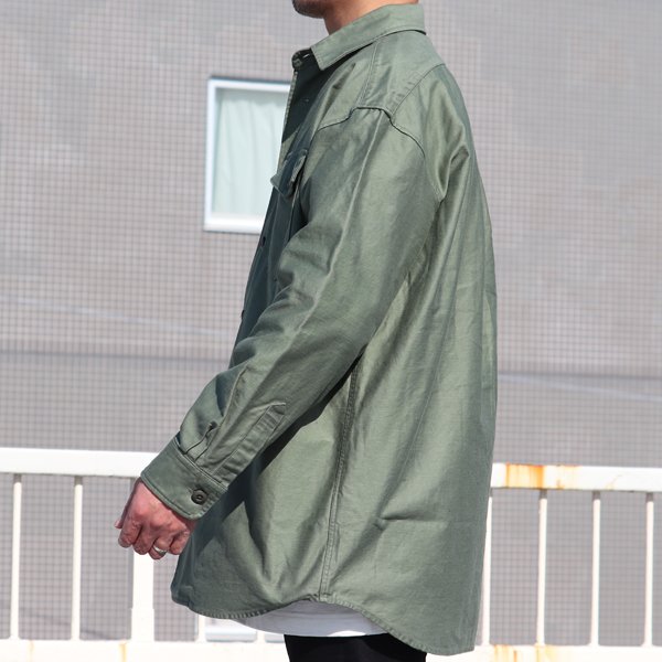 画像15: グリストーンW ヨコムラバックサテン ファティーグ長袖 ボクシーシャツ【MADE IN JAPAN】『日本製』/ Upscape Audience