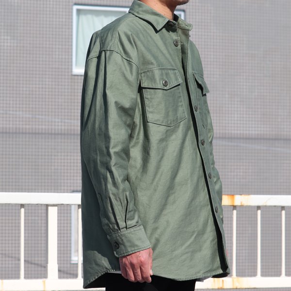 画像17: グリストーンW ヨコムラバックサテン ファティーグ長袖 ボクシーシャツ【MADE IN JAPAN】『日本製』/ Upscape Audience