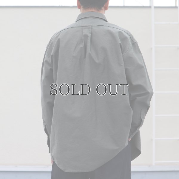 画像6: グリストーンW ヨコムラバックサテン ファティーグ長袖 ボクシーシャツ【MADE IN JAPAN】『日本製』/ Upscape Audience