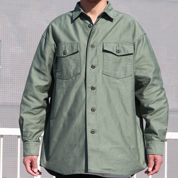 画像17: グリストーンW ヨコムラバックサテン ファティーグ長袖 ボクシーシャツ【MADE IN JAPAN】『日本製』/ Upscape Audience
