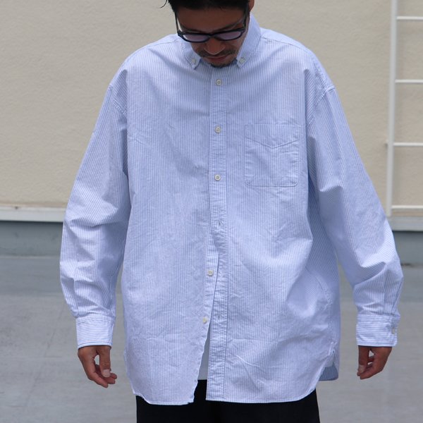 画像17: 播州織オックスフォードストライプ ボタンダウン 長袖 ボクシーシャツ【MADE IN JAPAN】『日本製』/ Upscape Audience