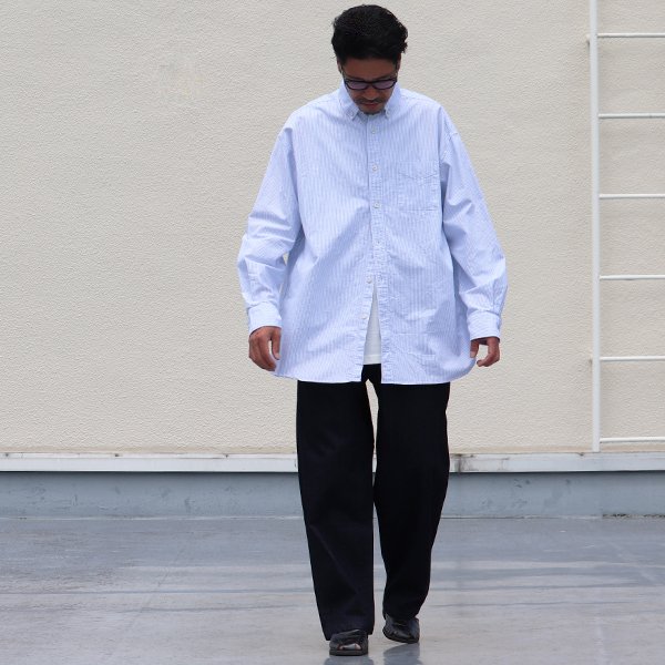 画像19: 播州織オックスフォードストライプ ボタンダウン 長袖 ボクシーシャツ【MADE IN JAPAN】『日本製』/ Upscape Audience