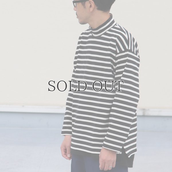 画像5: Basque10オンス（バスク天竺）フレンチボーダー モックネック ボクシー Tee【MADE IN JAPAN】『日本製』/ Upscape Audience