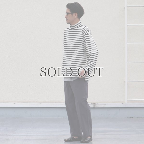 画像8: Basque10オンス（バスク天竺）フレンチボーダー モックネック ボクシー Tee【MADE IN JAPAN】『日本製』/ Upscape Audience