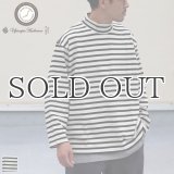 Basque10オンス（バスク天竺）フレンチボーダー モックネック ボクシー Tee【MADE IN JAPAN】『日本製』/ Upscape Audience